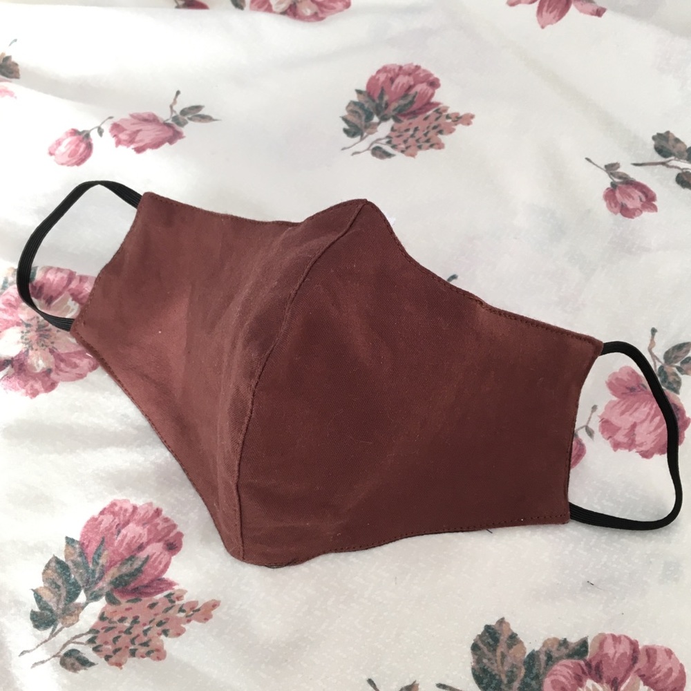 Chocolate Brown, solid quality face mask